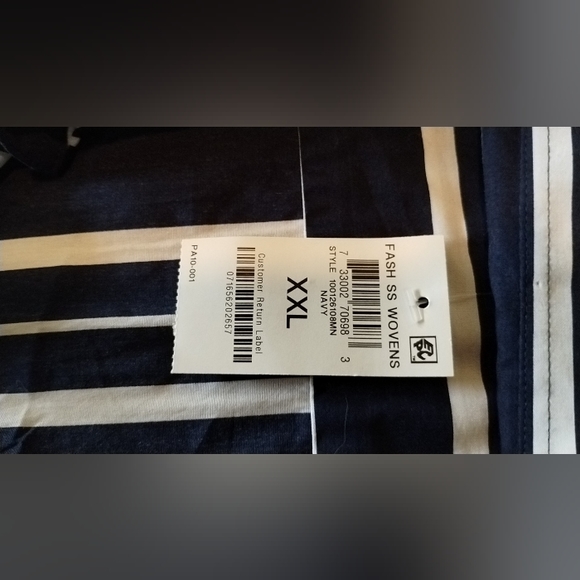 Blue striped Alfani Top Size XXL - Picture 3 of 3